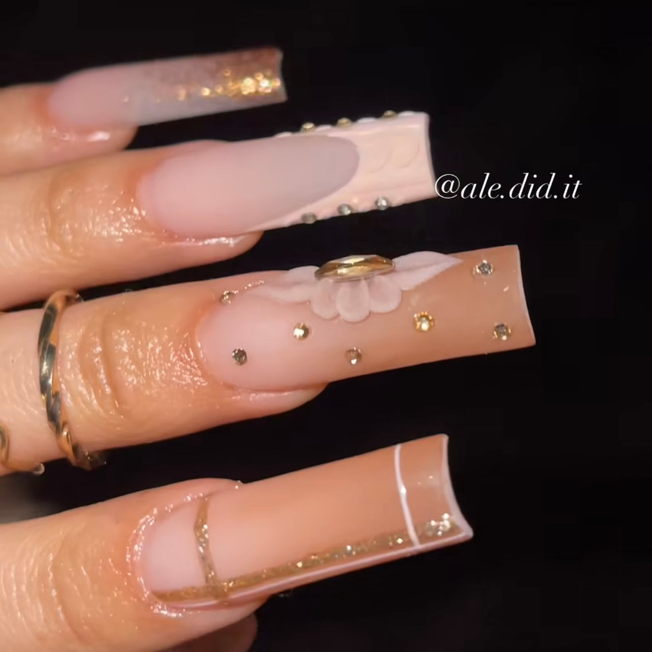Acrylic French Tips Fall Brown Matte Sweater Press On Nails