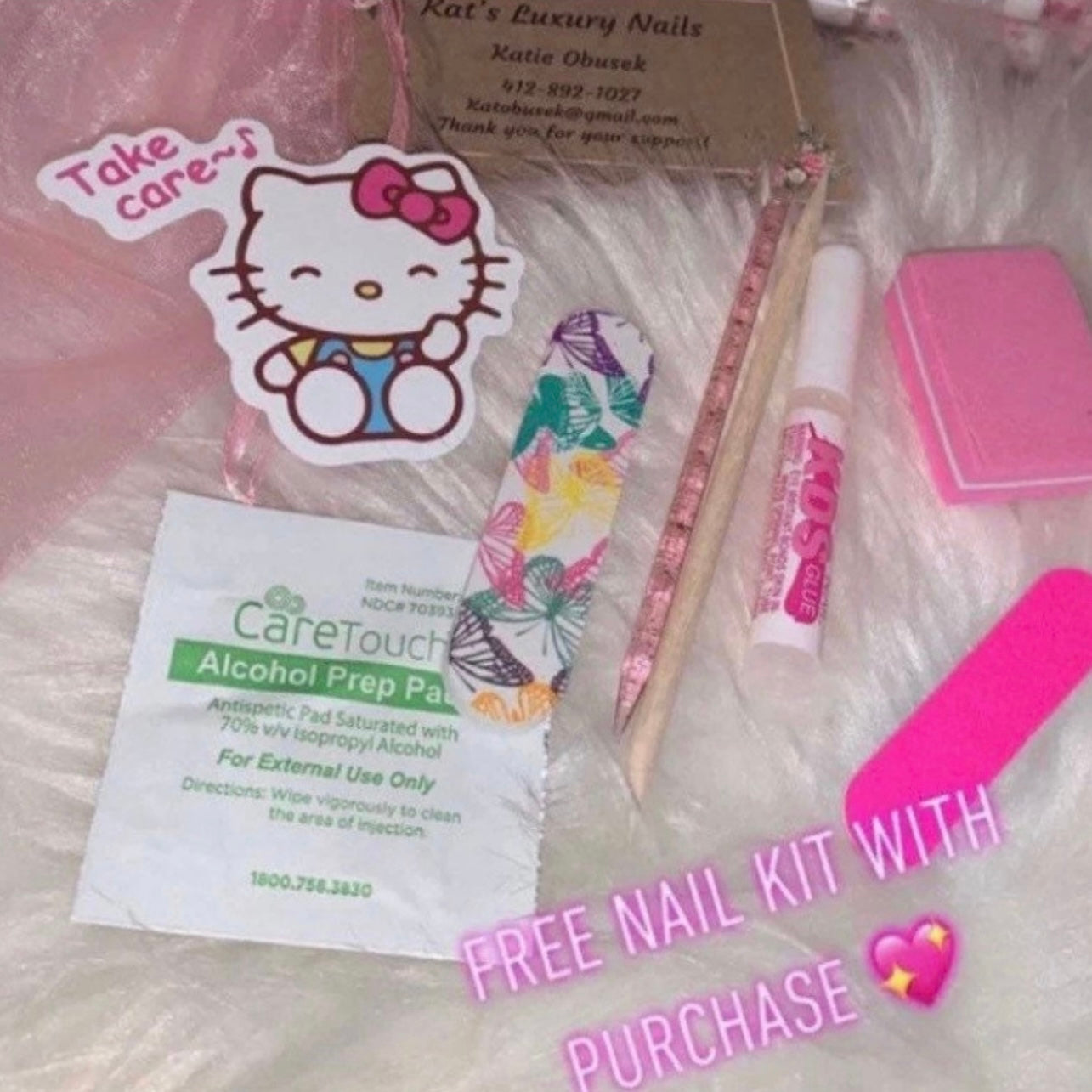 Y2K Pretty Bandana Print Pink Bling Acrylic Press On Nails