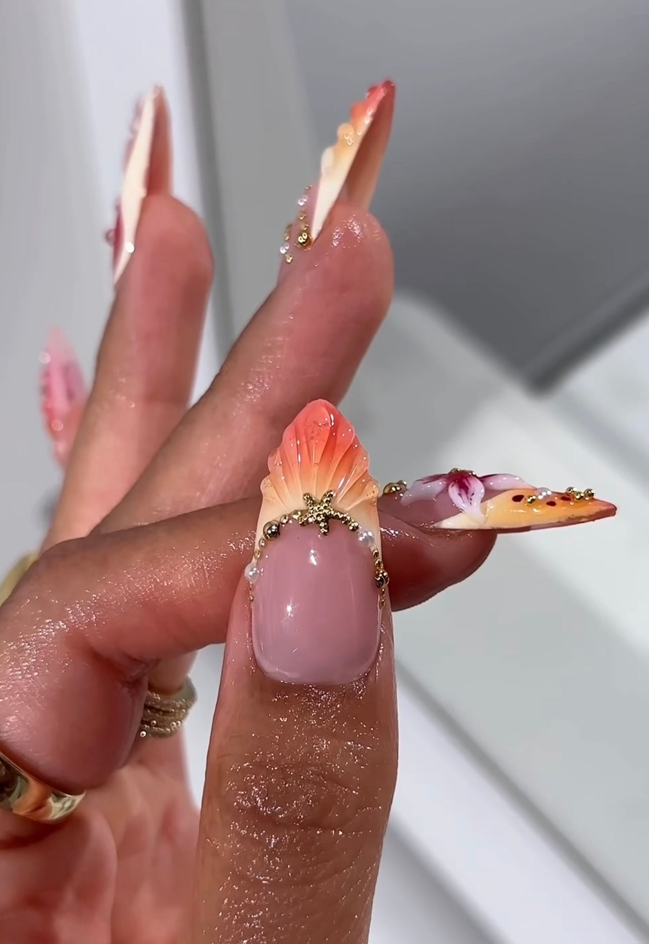 Reserved For Marissa 🌺💕✨ Acrylic Custom Sizing Press On Nails