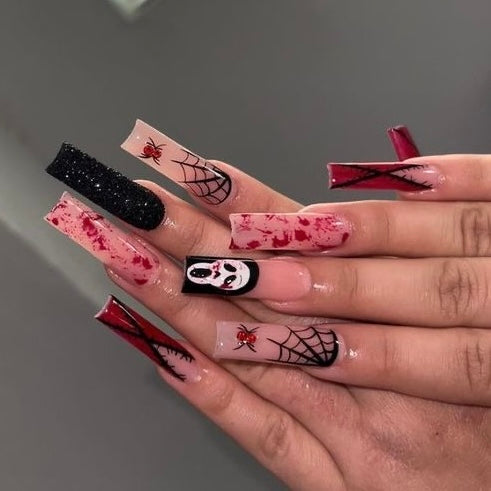 Acrylic Fall & Halloween Spooky Ghostface Press On Nails