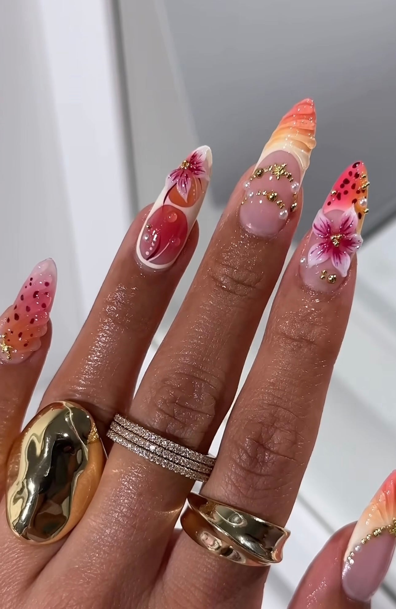 Reserved For Marissa 🌺💕✨ Acrylic Custom Sizing Press On Nails